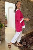 Made in Italy Double Trouble Layer Top Flamingo